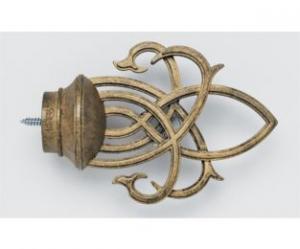 Innerlace Finial With Plug - 801 - Iron Gold